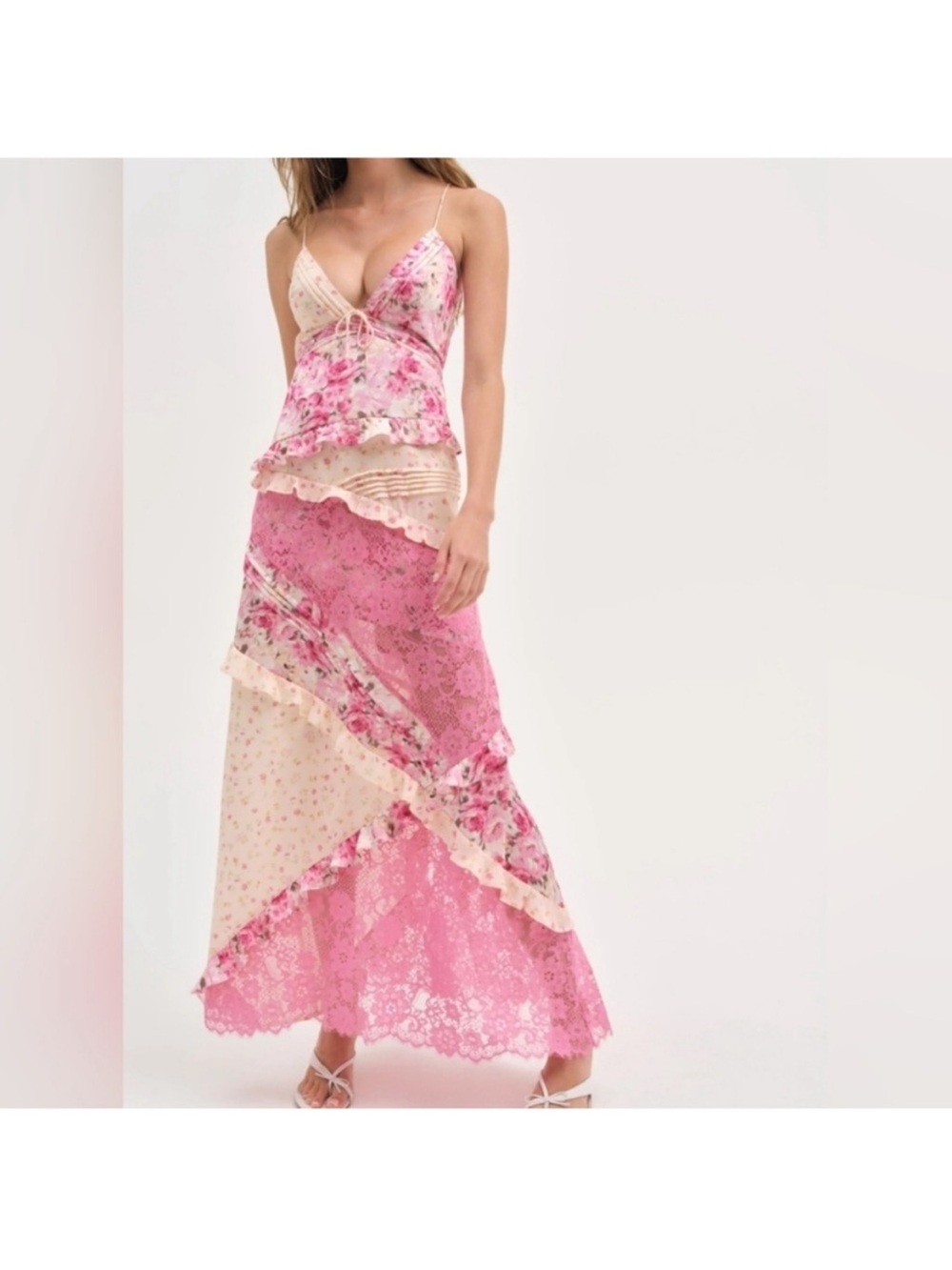 For Love & Lemons Rosalyn Maxi Dress size small